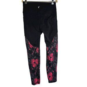 Zyia Active Electric Crimson Rose Luxe Pocket Hi-Rise 7/8 legging- Size 6-8